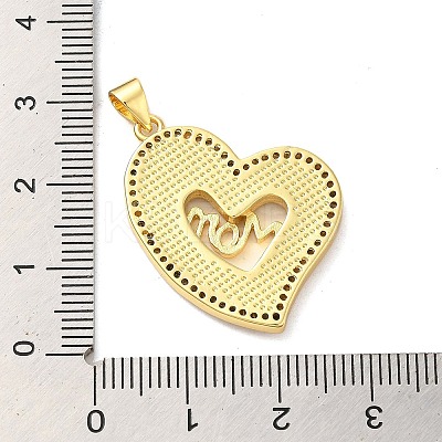 Mother's Day Brass Micro Pave Clear Cubic Zirconia Pendants FIND-Z041-21B-1