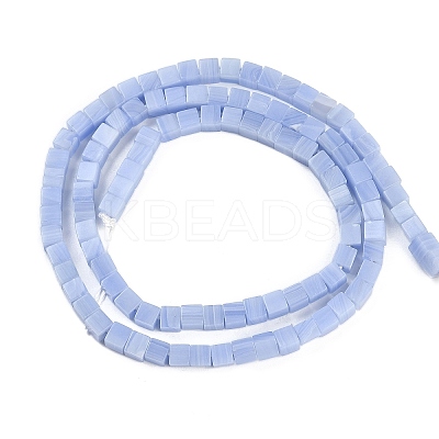 Dyed Synthetic White Jade Imitation Blue Lace Agate Beads Strands G-B129-A02-01-1