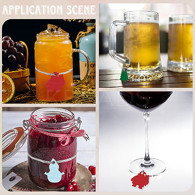24Pcs 3 Styles Plywood Wood Wine Glass Label Ring FIND-WH20050-005-1