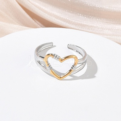 304 Stainless Steel Cuff Open Rings RJEW-Z121-02GP-04-1