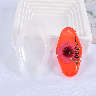 Rounded Rhombus Pendant Food Grade Silicone Molds DIY-D074-15-1