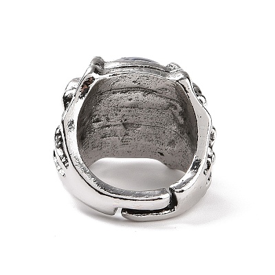 Dragon Eye Glass Wide Band Rings for Men LS-RJEW-E017-01AS-05-1