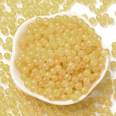 Luminous Glow in the Dark Transparent Glass Round Beads GLAA-F124-B05-1