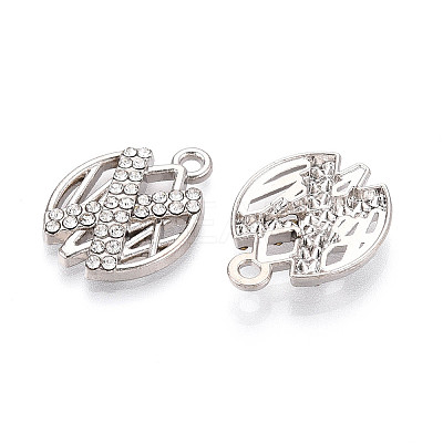Alloy Rhinestone Pendants FIND-N008-04P-1