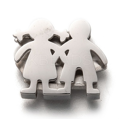 Non-Tarnish 304 Stainless Steel Slide Charms STAS-P270-40P-1