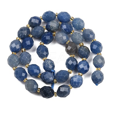 Natural Blue Aventurine(Dyed & Heated) Beads Strands G-N342-149I-12-1