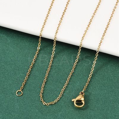 304 Stainless Steel Cable Chain Necklaces LS-NJEW-M151-24G-1