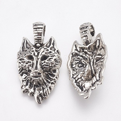 Tibetan Style Alloy Pendants TIBEP-WH0001-01AS-1