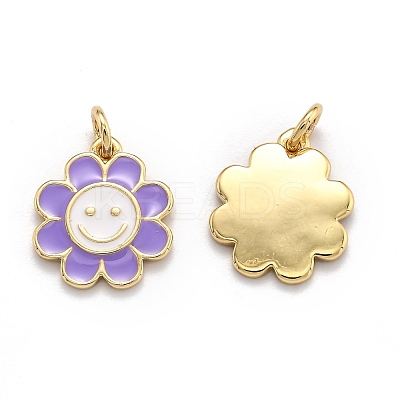 Brass Enamel Charms KK-O135-01D-1