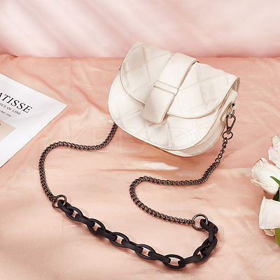 Acrylic & Iron Chain Bag Straps FIND-WH0111-378B-1