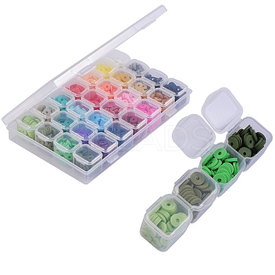 134.4g 28 Colors Handmade Polymer Clay Beads CLAY-SZ0001-34-1