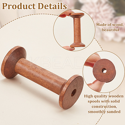 Wood Bobbins DIY-WH0430-808B-1