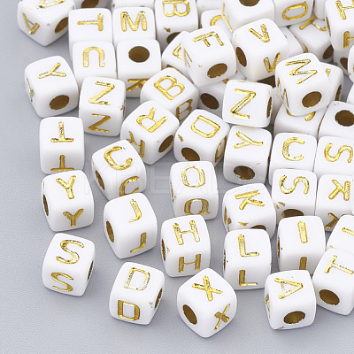 Plated Acrylic Beads SACR-N002-06A-1