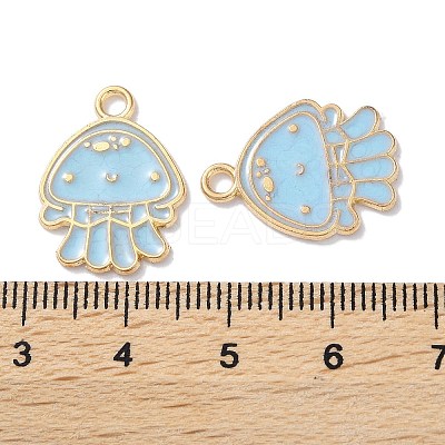 Alloy Enamel Pendants ENAM-O001-08D-G-1