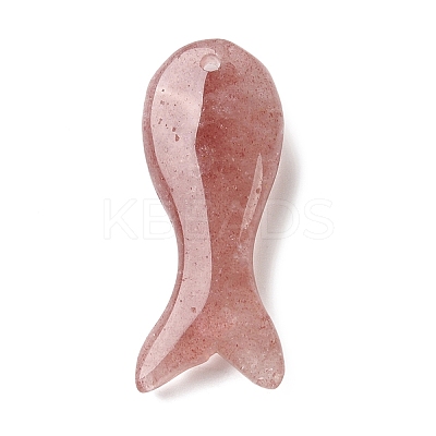 Natural Strawberry Quartz Pendants GG-K001-01F-1
