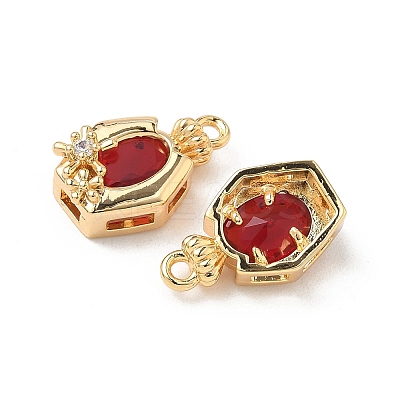 Brass Micro Pave Cubic Zirconia Pendants KK-S531-06G-1