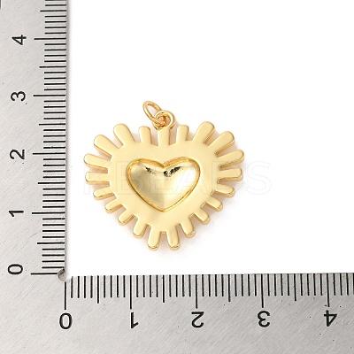 Rack Plating Valentine's Day Brass Pendants KK-G488-06G-1