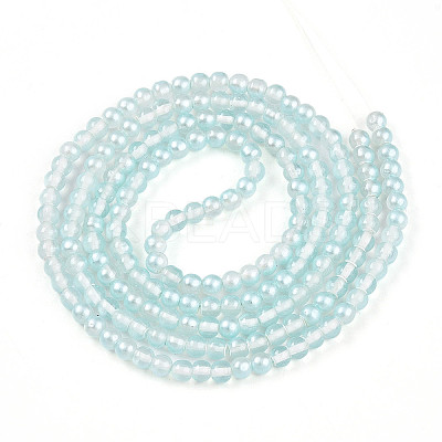 Baking Paint Transparent Glass Beads Strands DGLA-N011-4mm-05-1