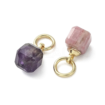 Natural Mixed Gemstone Pendants PALLOY-JF05297-02-1