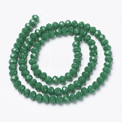 Opaque Solid Color Glass Beads Strands EGLA-A034-P8mm-D09-1