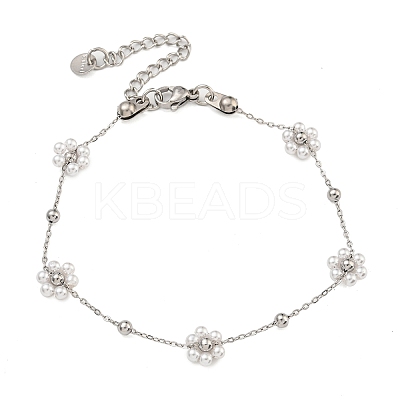 304 Stainless Steel Link Chain Bracelets BJEW-S153-06P-1