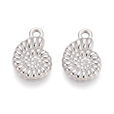 304 Stainless Steel Conch Shaped Charms STAS-T067-54P-1
