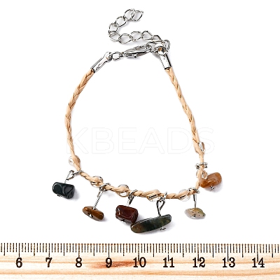 12Pcs 12 Colors Natural & Synthetic Gemstone Chip Charm Bracelets for Men Women BJEW-G743-03-1