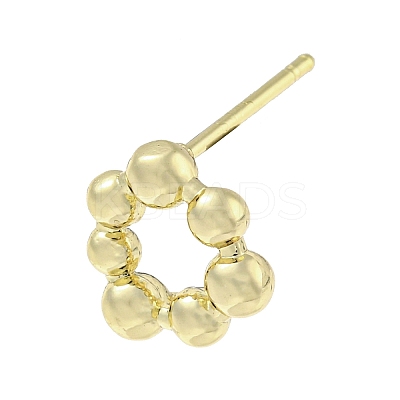 Brass Ear Studs Findings KK-R154-07G-1