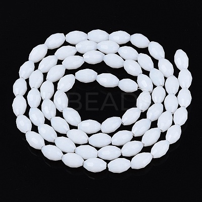 Opaque Solid Color Glass Beads Strands GLAA-N071-01A-C01-1