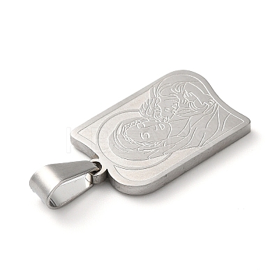 Non-Tarnish Mother's Day Theme 304 Stainless Steel Pendants STAS-D069-01A-P-1