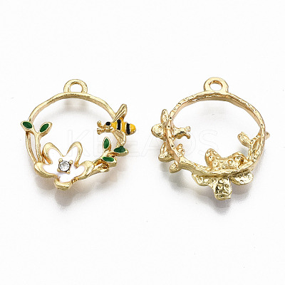 Alloy Enamel Pendants ENAM-S126-002-RS-1