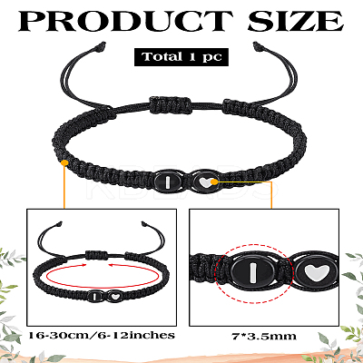 1Pc Adjustable Nylon Cord Braided Bracelets for Women Men BJEW-LP0001-31A-I-1