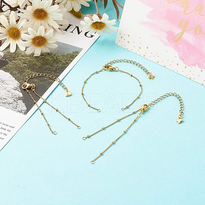 Handmade 304 Stainless Steel Satellite Chains Bracelets Making Accessories X-AJEW-JB01024-1