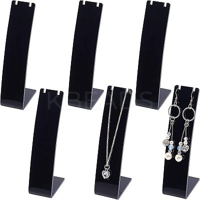 Opaque Acrylic Necklace Display Stands NDIS-WH0001-07-1