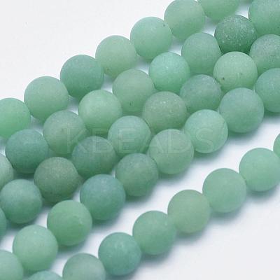 Natural Green Aventurine Beads Strands G-G748-08-8mm-1