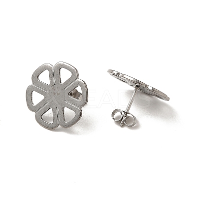 Non-Tarnish 201 Stainless Steel Stud Earring Findings STAS-D244-30P-1
