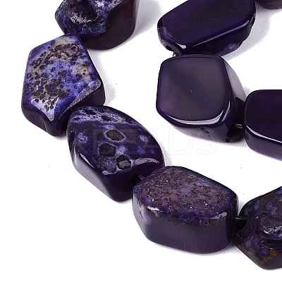 Dyed Natural Agate Beads Strands G-Q606-23E-04-1