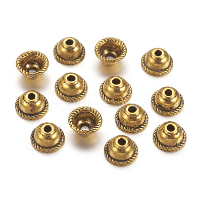 Tibetan Style Alloy Bead Caps GLF5099Y-NF-1