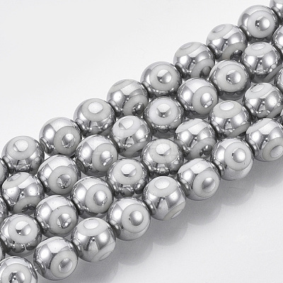 Electroplate Glass Beads Strands EGLA-T012-02F-8MM-1