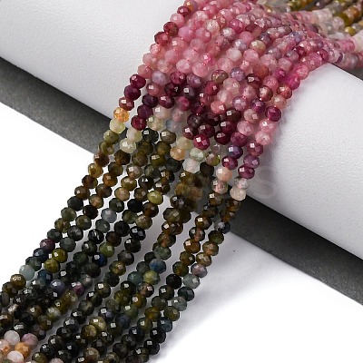 Gradient Color Natural Colorful Tourmaline Beads Strands G-ONLY-T-A07-01-1