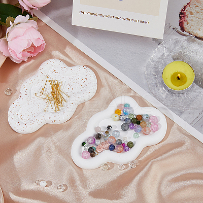 2Pcs 2 Colors Gesso Jewelry Plate DJEW-DC0001-04-1