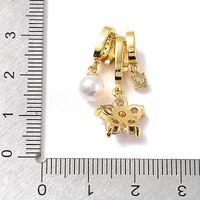 Brass Micro Pave Cubic Zirconia Pendants KK-D383-02G-01-1
