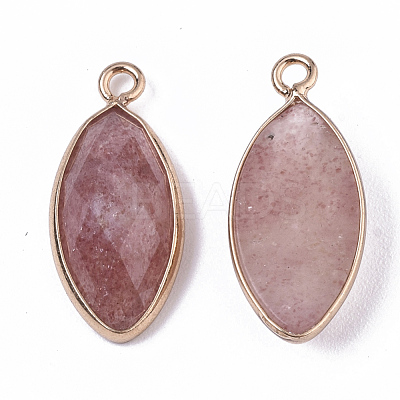 Natural Strawberry Quartz Pendants G-T131-07I-1
