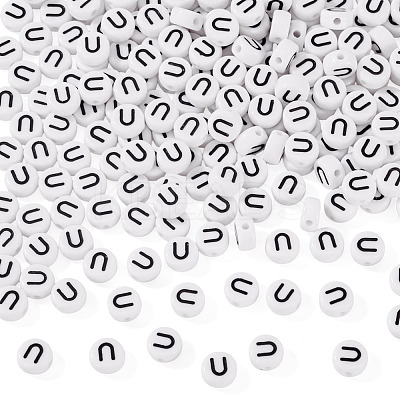 500Pcs Acrylic Beads SACR-TA0001-55U-1