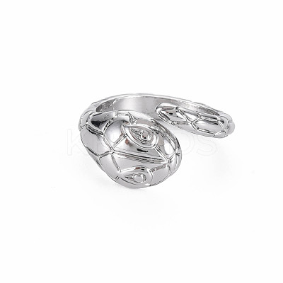 Snake Shape Rack Plating Alloy Cuff Rings RJEW-Q163-009B-RS-1