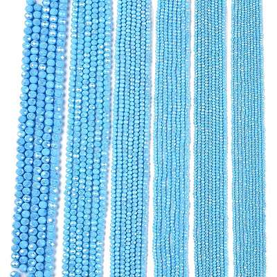 Electroplate Glass Beads Strands EGLA-A044-P1mm-B08-1
