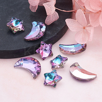 32Pcs 2 Styles K9 Glass Rhinestone Pendants GLAA-YS0001-03-1