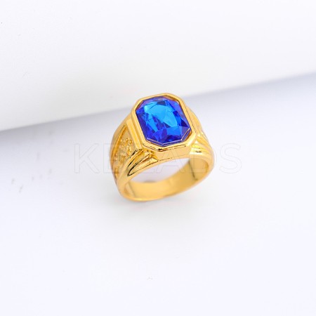 Alloy Rhinestone Finger Rings for Men FS-WG512DB-08-1