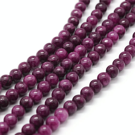 Natural Yellow Jade Beads Strands JBR8mm-11-1