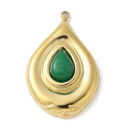 Natural Green Onyx Agate(Dyed & Heated) Pendants STAS-L277-12G-05-1